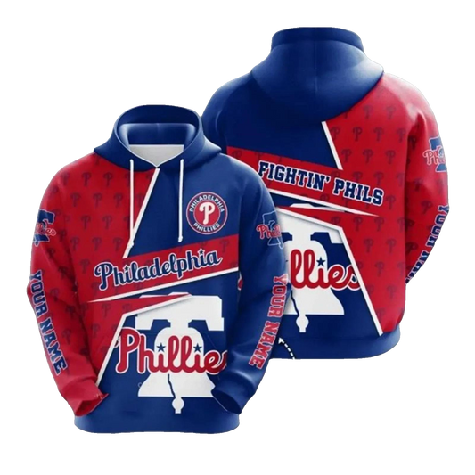 Custom Philadelphia Team Philliess 3D MLB All Over Print Hoodie -Moonbestprint