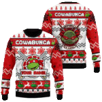 Custom Name Teenage Mutant Ninja Turtles Raphael Ugly Christmas Sweater 2025 Red – Moonbestprint