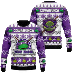 Custom Name Teenage Mutant Ninja Turtles Donatello Does Machines Ugly Christmas Sweater 2025 Purple – Moonbestprint