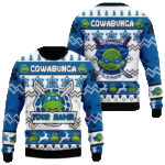 Custom Name Teenage Mutant Ninja Turtles Leonardo Leads Ugly Christmas Sweater 2025 Blue – Moonbestprint