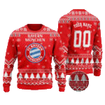 Custom Name & Number Bayern Munich Ugly Christmas Sweater 2025 – Moonbestprint