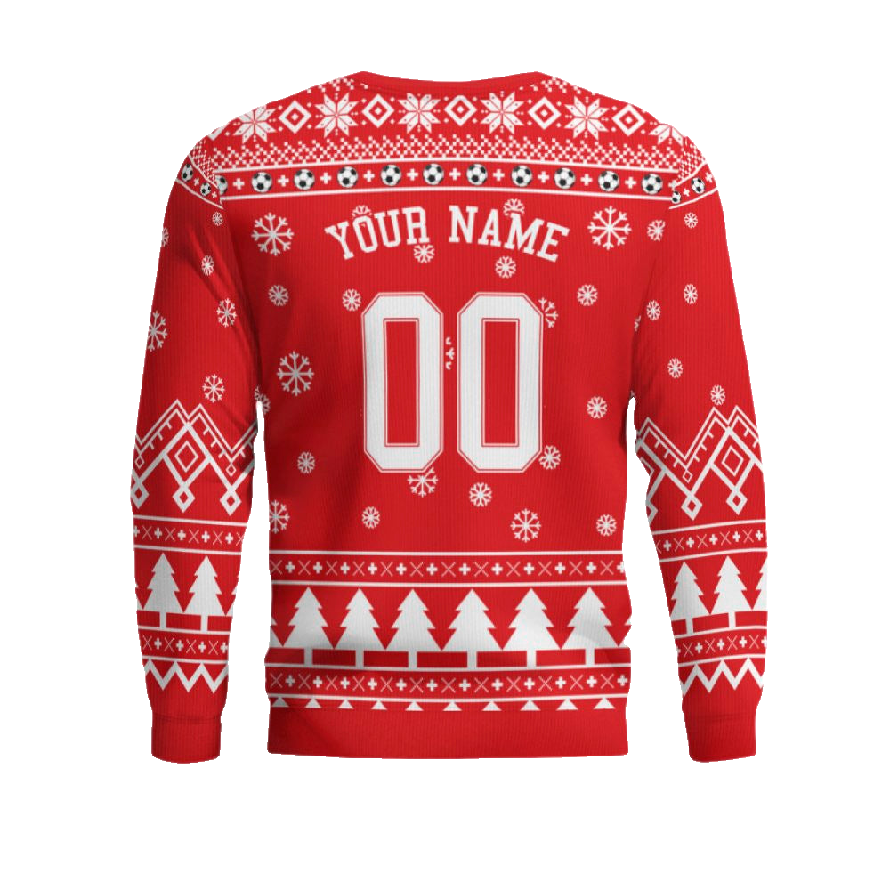 Custom Name & Number Arsenal Football Club Ugly Christmas Sweater 2025 – Moonbestprint