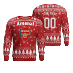 Custom Name & Number Arsenal Football Club Ugly Christmas Sweater 2025 – Moonbestprint