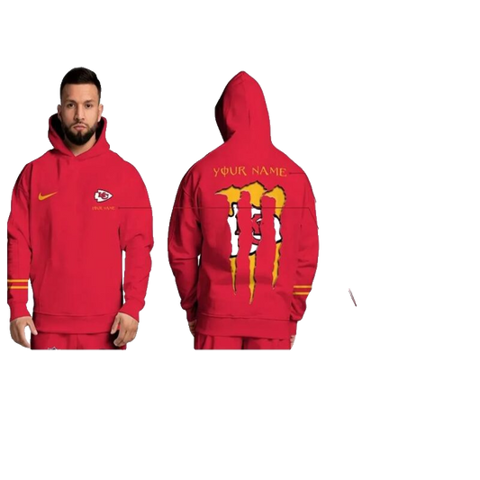 Custom Kansas City Chiefs Monster Energy Graphic Hoodie Unisex Fan Gift - Moonbestprint
