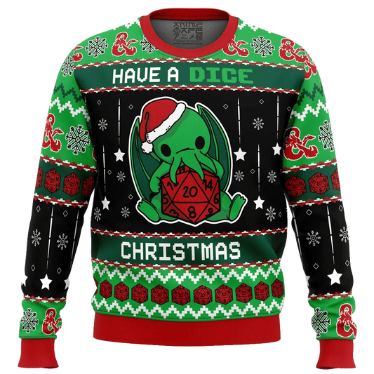 Cthulhu Have A Dice Dungeons & Dragon Ugly Christmas Sweater – Moonbestprint