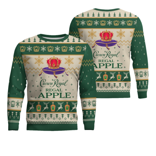 Crown Royal Regal Apple Ugly Sweater – Moonbestprint