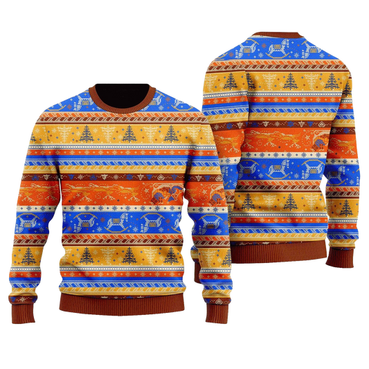 Crazy Light Up Xmas Pattern Ugly Christmas Sweater – Moonbestprint