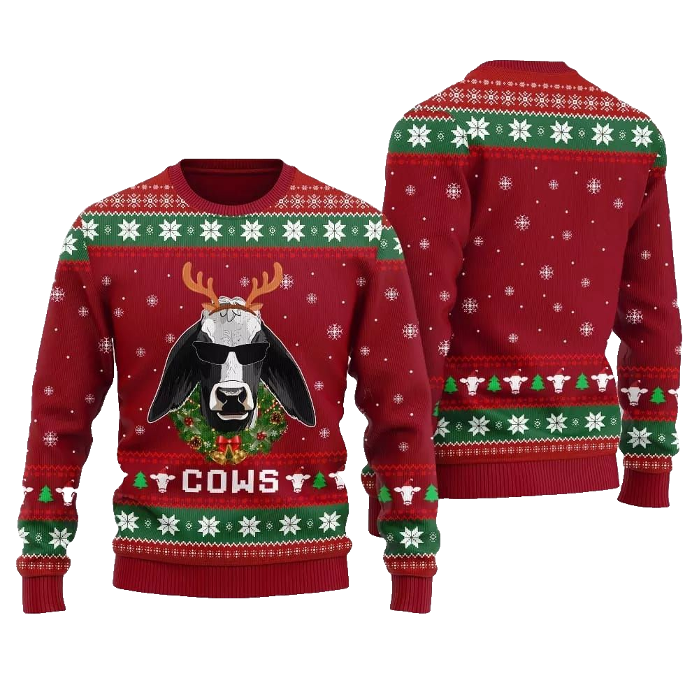 Cows Ugly Sweater 2026 Christmas - Moonbestprint