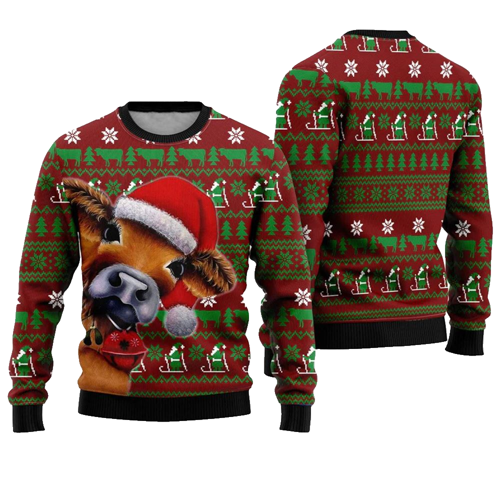 Cow Ugly Christmas Sweater - Moonbestprint