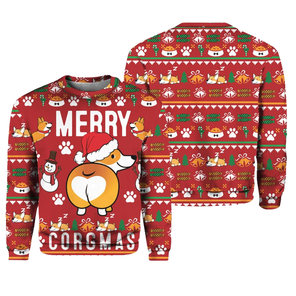 Corgi Merry Corgmas Ugly Christmas Sweater - Moonbestprint