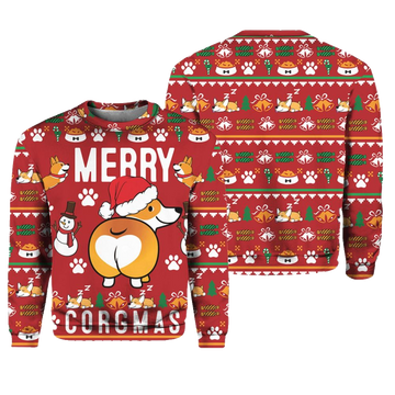 Corgi Merry Corgmas Ugly Christmas Sweater - Moonbestprint
