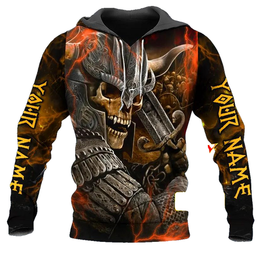 Combatant Viking Custom 3D All Over Print Hoodie -Moonbestprint