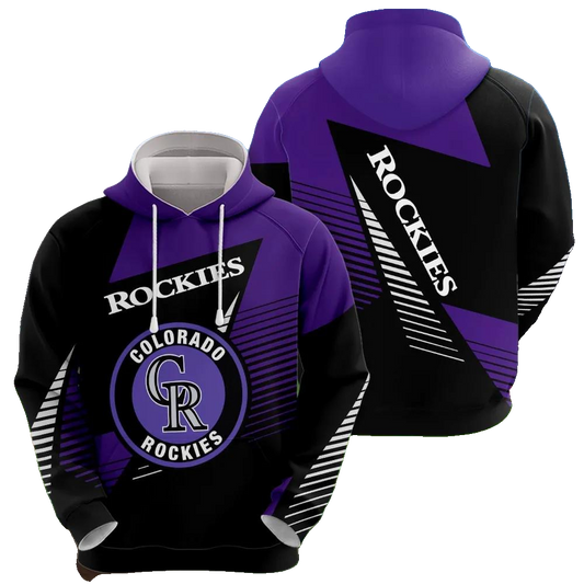 Colorado Rockies Printed MLB All Over Print Hoodie -Moonbestprint
