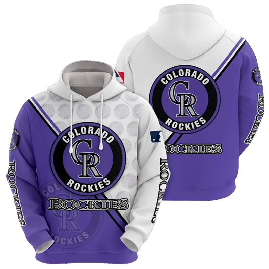 Colorado Rockies Logo 3D MLB All Over Print Hoodie -Moonbestprint