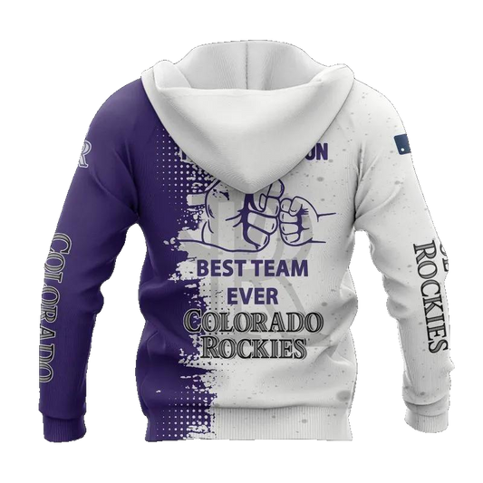 Colorado Rockies Dad And Son MLB All Over Print Hoodie -Moonbestprint
