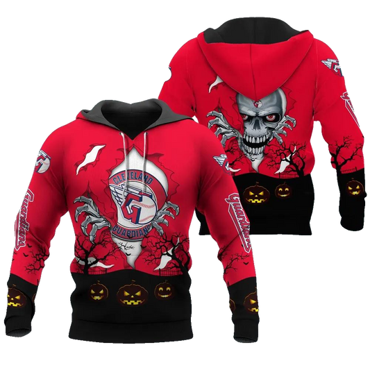 Cleveland Guardians Halloween 3D MLB All Over Print Hoodie -Moonbestprint