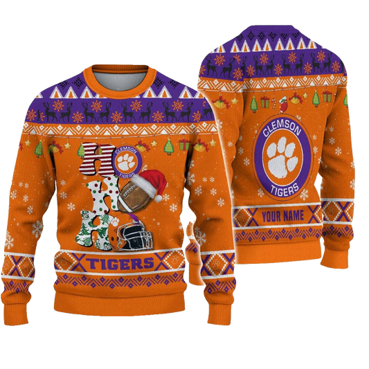 Clemson Tigers Football HO HO HO Ugly Christmas Sweater T-Shirt – Moonbestprint