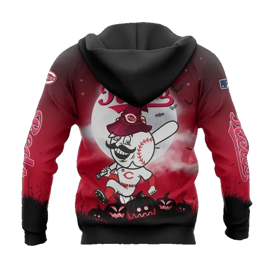 Cincinnati Reds Mascot MLB All Over Print Hoodie -Moonbestprint