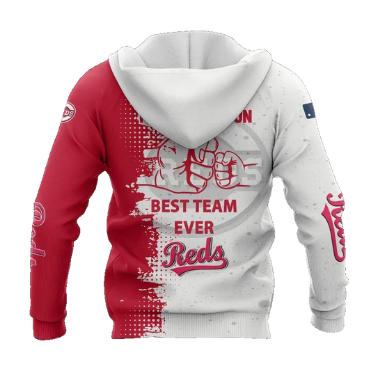 Cincinnati Reds Dad And Son MLB All Over Print Hoodie -Moonbestprint