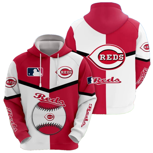 Cincinnati Reds 3D MLB All Over Print Hoodie -Moonbestprint