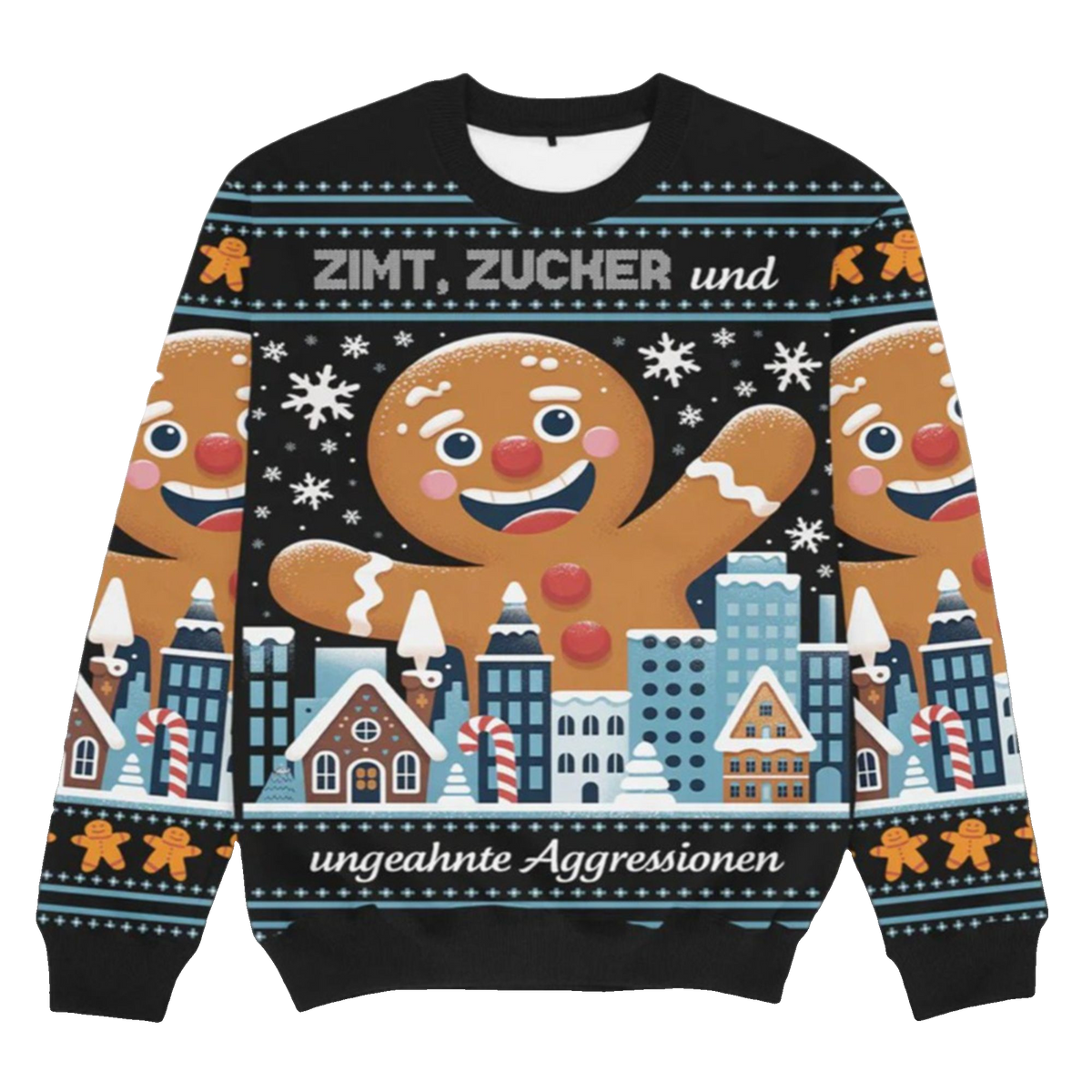 Christmas Zimt Zucker und Aggressionen Ugly Christmas Sweater 2025 – Moonbestprint