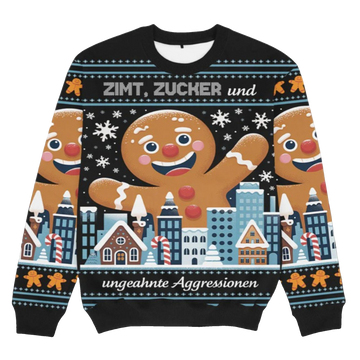 Christmas Zimt Zucker und Aggressionen Ugly Christmas Sweater 2025 – Moonbestprint
