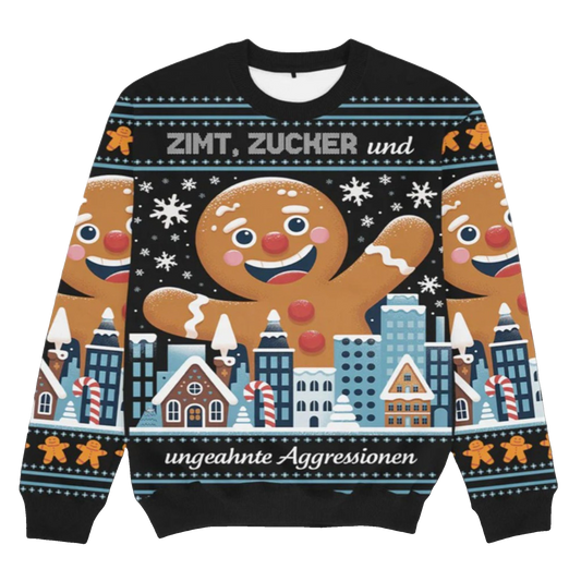 Christmas Zimt Zucker und Aggressionen Ugly Christmas Sweater 2025 – Moonbestprint