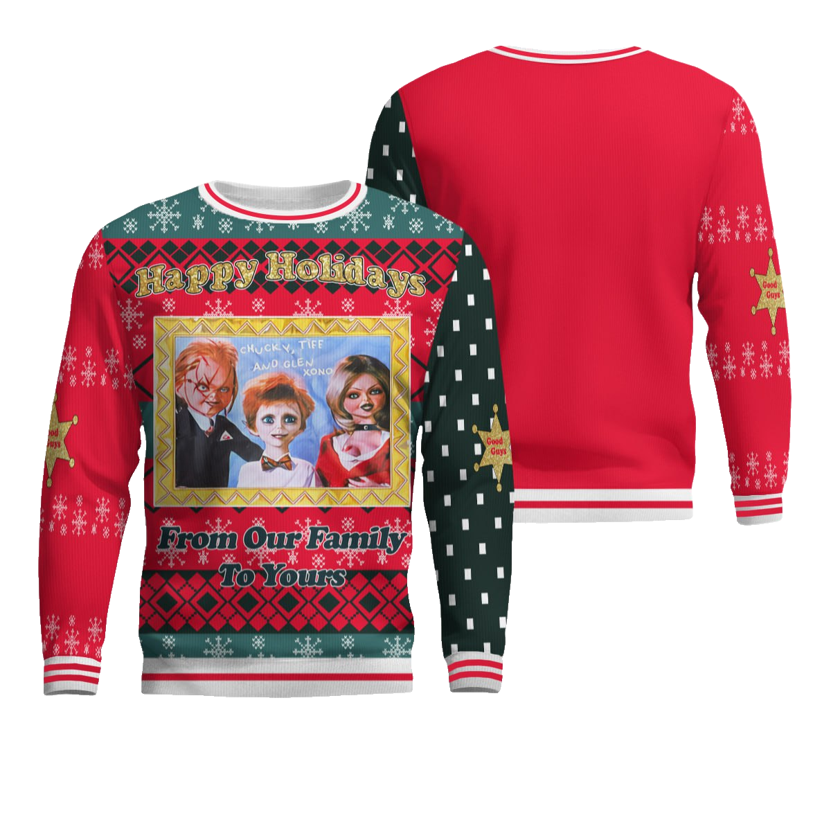 Chucky Happy Holidays From Our Family to Yours Ugly Sweater 2025 – Moonbestprint