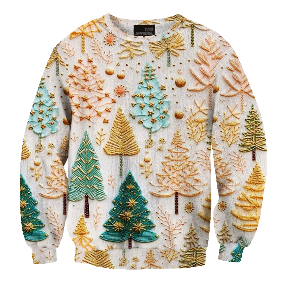 Christmas Tree Print Ugly Christmas Sweater - Moonbestprint