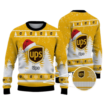 Christmas Funny Santa Claus Ups Logo Ugly Christmas Sweater – Moonbestprint