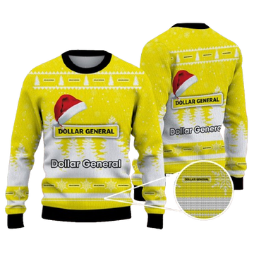 Christmas Funny Santa Claus Dollar General Logo Ugly Christmas Sweater – Moonbestprint