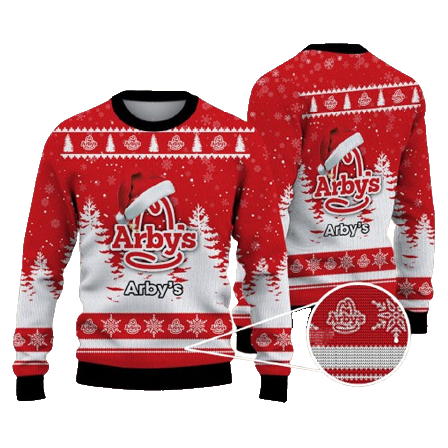 Christmas Funny Santa Claus Arbys Logo Ugly Christmas Sweater – Moonbestprint
