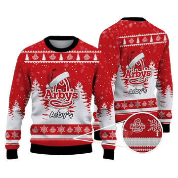 Christmas Funny Santa Claus Arbys Logo Ugly Christmas Sweater – Moonbestprint