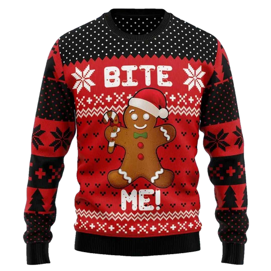 Christmas Bite Me Ugly Christmas Sweater – Moonbestprint