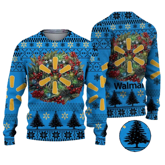 Christmas 2024 Walmart Logo Ugly Christmas Sweater – Moonbestprint