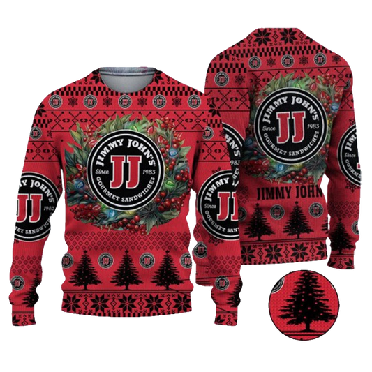 Christmas 2024 Jimmy Johns Logo Ugly Christmas Sweater – Moonbestprint