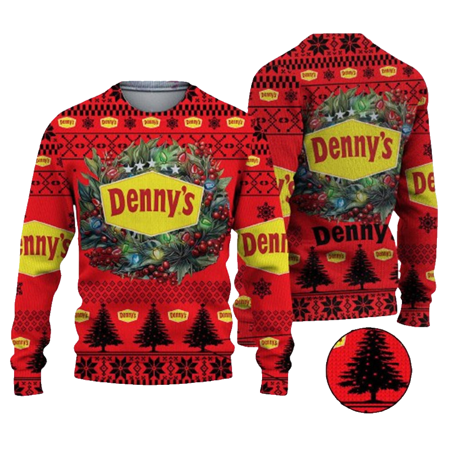 Christmas 2024 Dennys Logo Ugly Christmas Sweater – Moonbestprint