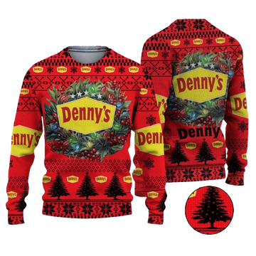 Christmas 2024 Dennys Logo Ugly Christmas Sweater – Moonbestprint