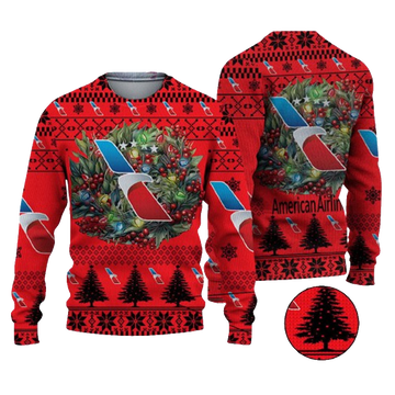 Christmas 2024 American Airlines Logo Ugly Christmas Sweater – Moonbestprint