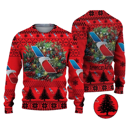 Christmas 2024 American Airlines Logo Ugly Christmas Sweater – Moonbestprint