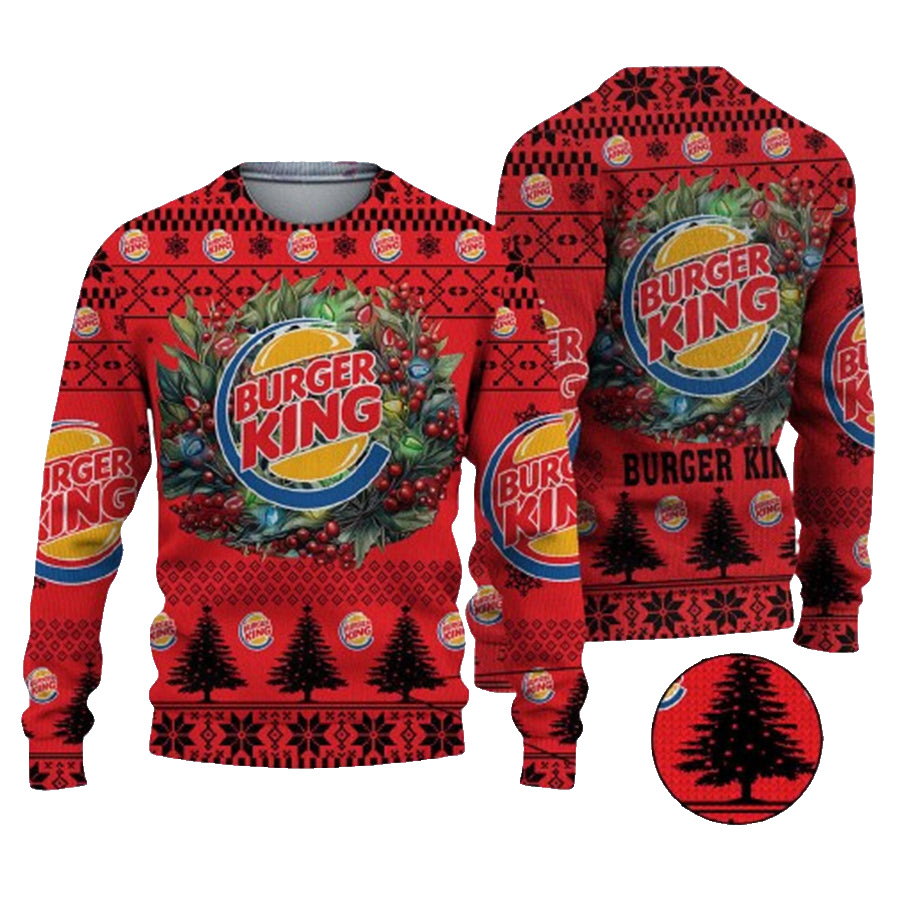 Christmas 2024 Burger King Logo Ugly Christmas Sweater – Moonbestprint