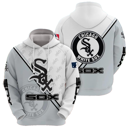 Chicago White Sox Logo 3D MLB All Over Print Hoodie -Moonbestprint
