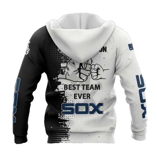 Chicago White Sox Dad And Son MLB All Over Print Hoodie -Moonbestprint