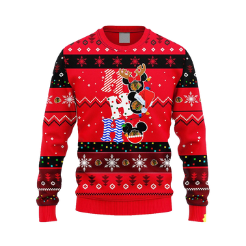 Chicago Blackhawks Mickey Ho Ho Ho Ugly Christmas Sweater – Moonbestprint