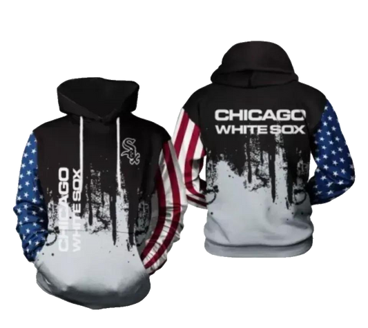 Chicago Baseball White Team Soxs 3D MLB All Over Print Hoodie -Moonbestprint