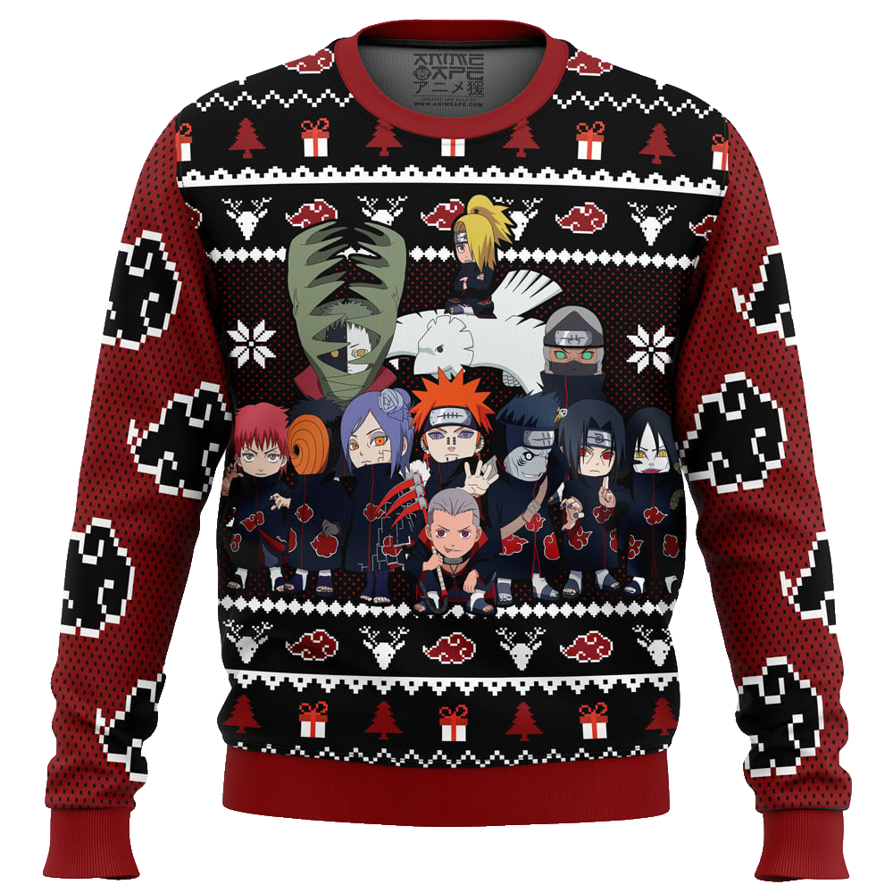 Chibi Akatsuki V2 Shippuden Ugly Christmas Sweater – Moonbestprint