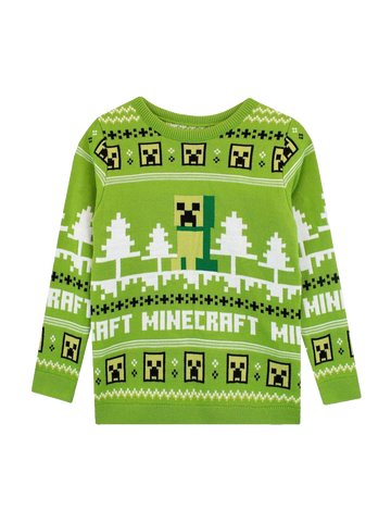 Character Green Minecraft Christmas Ugly Sweater – Moonbestprint