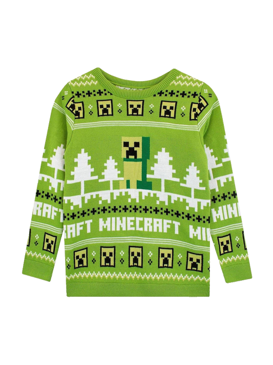 Character Green Minecraft Christmas Ugly Sweater – Moonbestprint