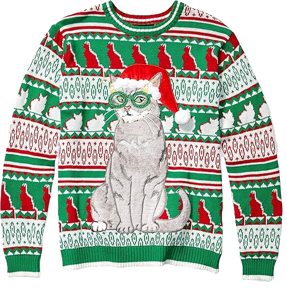 Cat Santa Christmas Ugly Sweater – Moonbestprint
