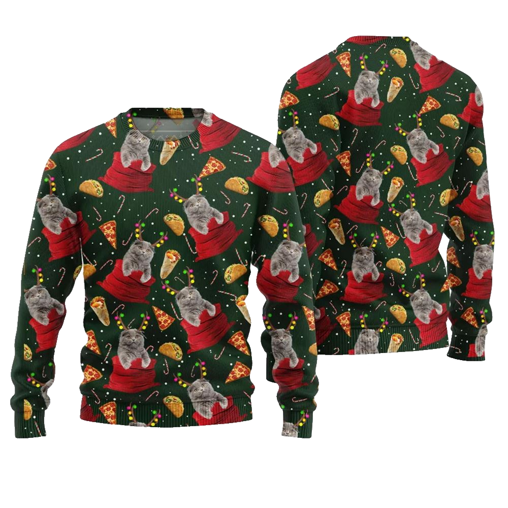 Cat Ugly Christmas Sweater - Moonbestprint